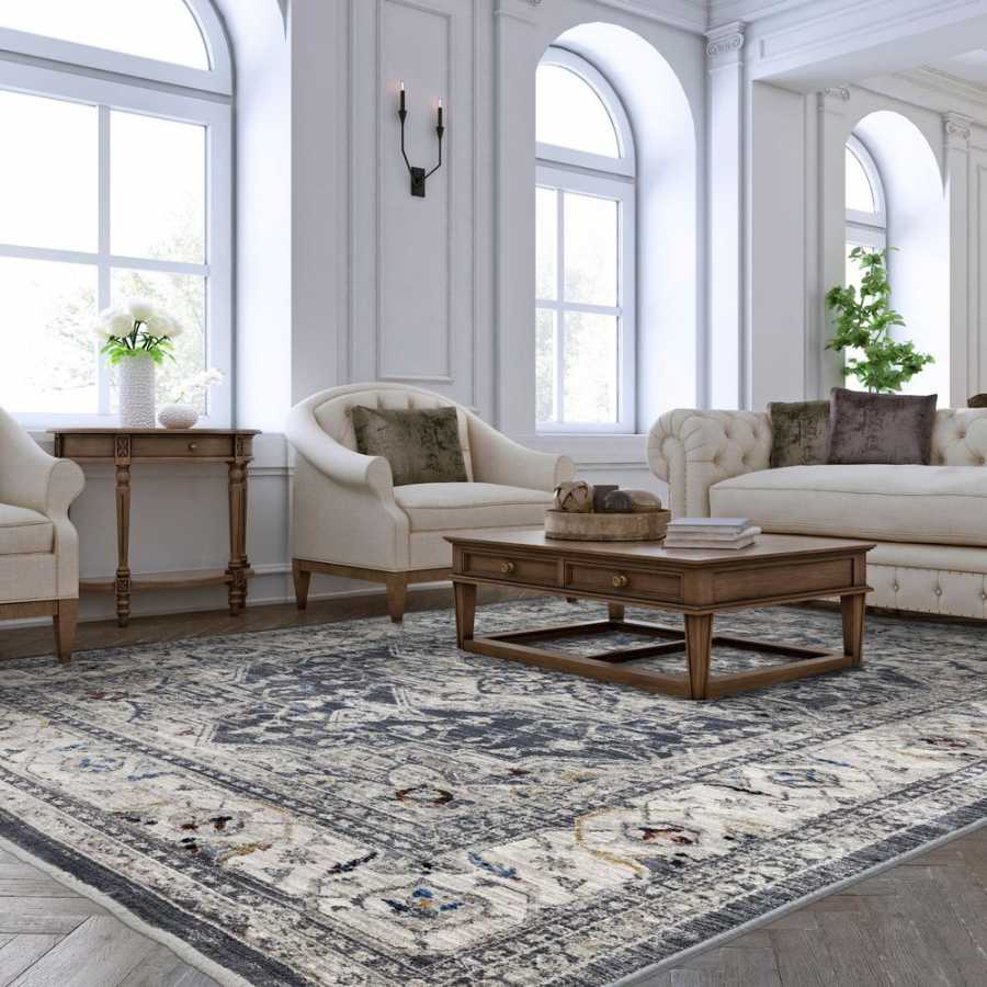 Asiatic London Classic Heritage Sovereign Rug - Charcoal Medallion
