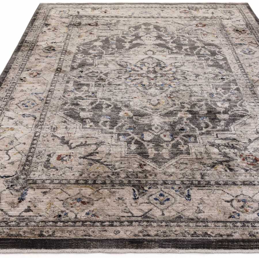 Asiatic London Classic Heritage Sovereign Rug - Charcoal Medallion