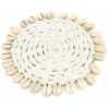 Bazar Bizar Seagrass Coaster - White