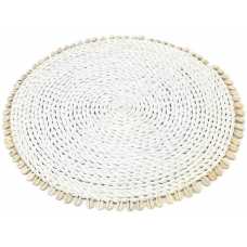 Bazar Bizar Seagrass Shell Placemat - White