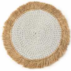 Bazar Bizar Seagrass Placemat - White & Natural