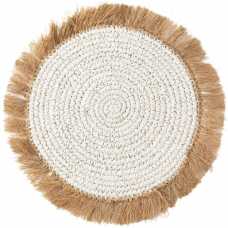 Bazar Bizar Water Hyacinth Placemat - White & Natural