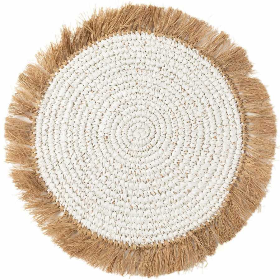 Bazar Bizar Water Hyacinth Placemat - White & Natural