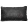 Bazar Bizar Panel Leather Rectangular Cushion Cover - Black