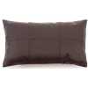 Bazar Bizar Panel Leather Rectangular Cushion Cover - Chocolate