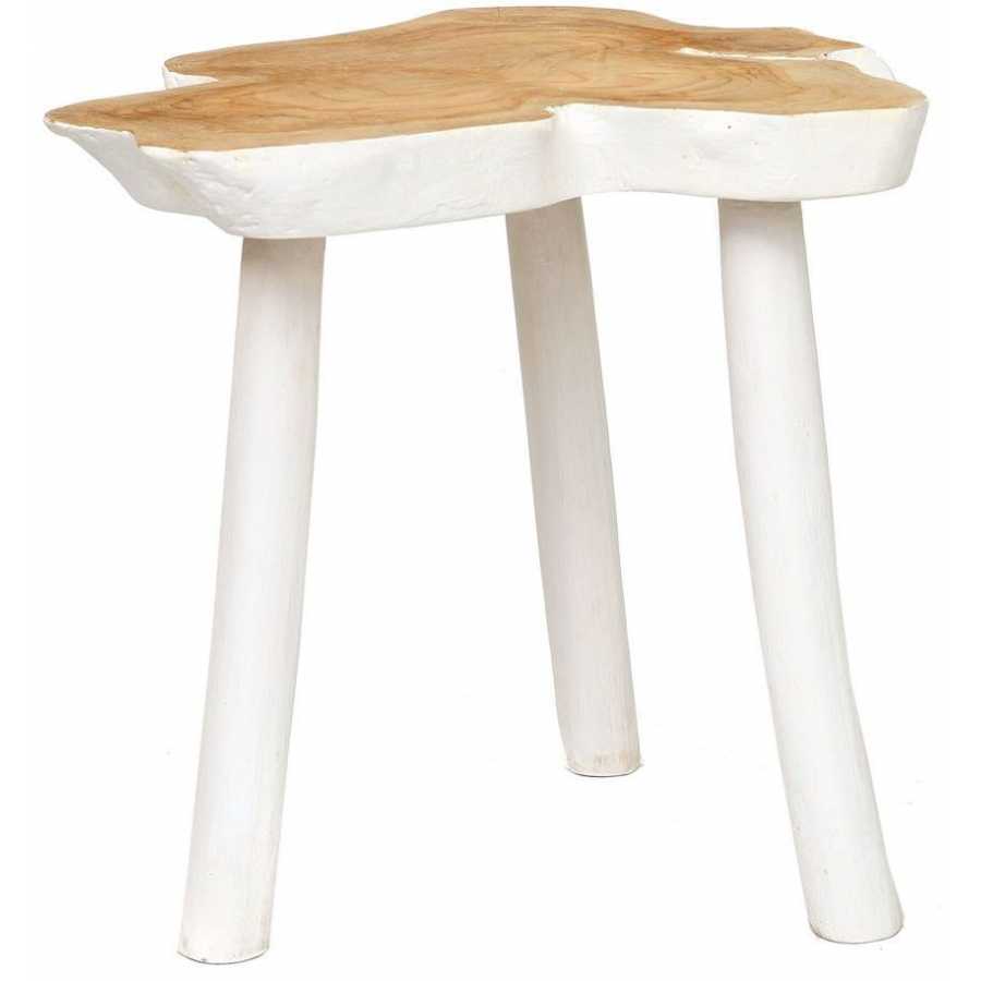 Bazar Bizar Organic Side Table - Natural & White