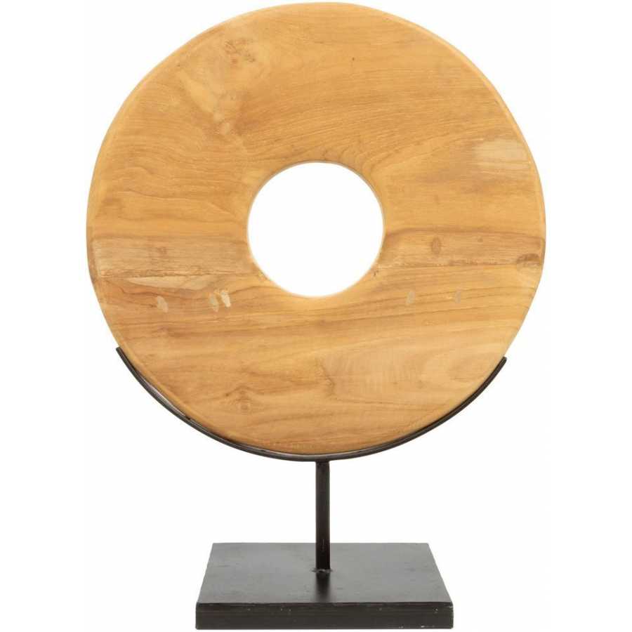 Bazar Bizar Teak Disk Ornament - Small