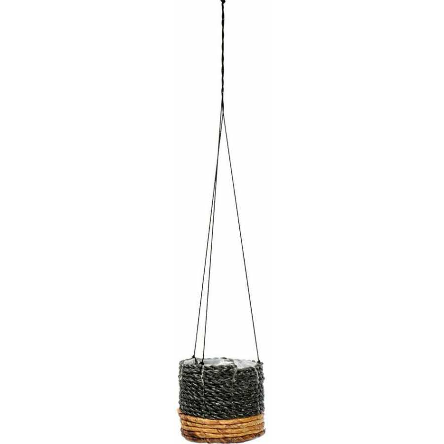 Bazar Bizar Banana Plant Hanging Plant Pot - Natural & Black