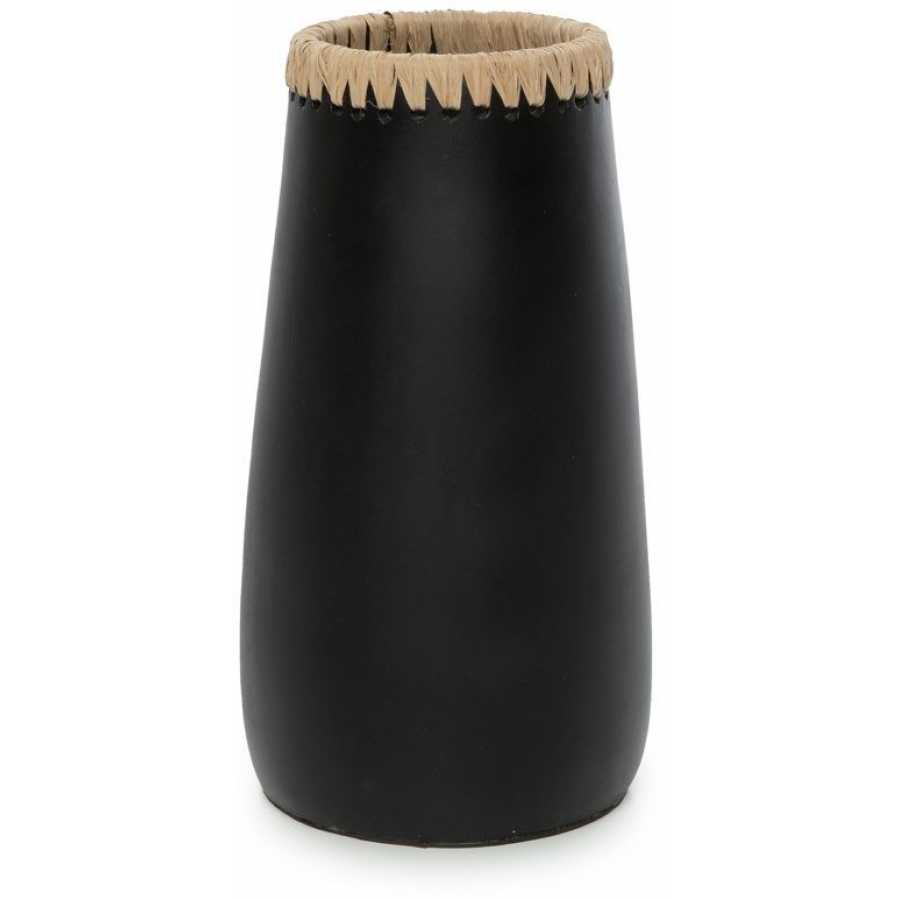 Bazar Bizar Sneaky Vase - Black & Natural - Medium