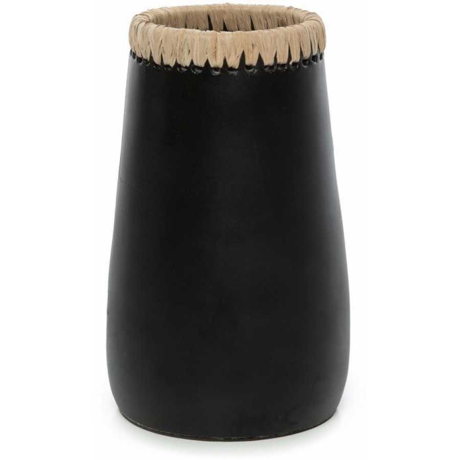 Bazar Bizar Sneaky Vase - Black & Natural - Small