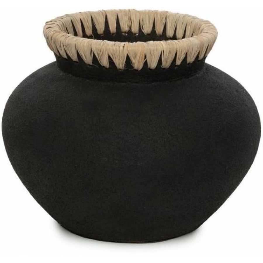 Bazar Bizar Styly Vase - Black & Natural - Small