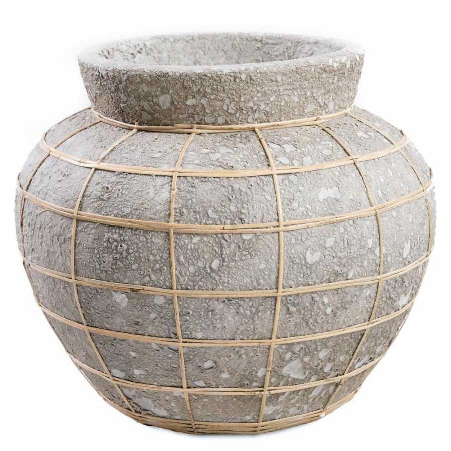 Bazar Bizar Belly Vase - Concrete & Natural - Large