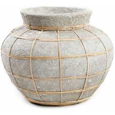 Bazar Bizar Belly Vase - Concrete & Natural