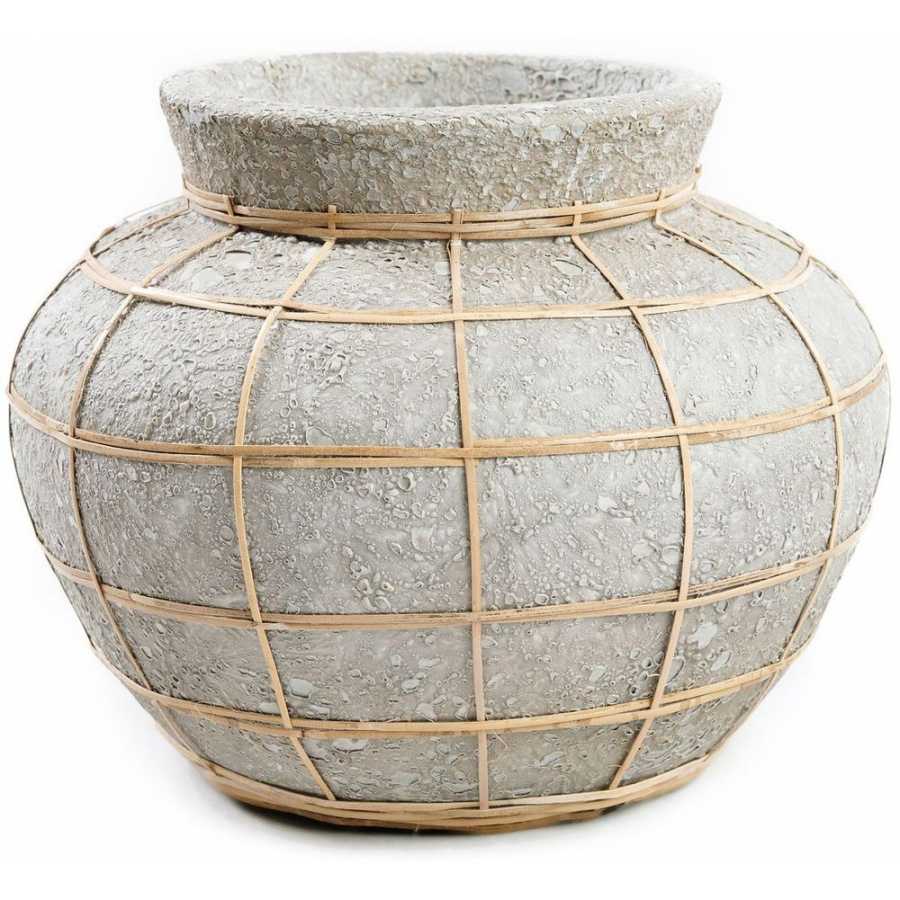 Bazar Bizar Belly Vase - Concrete & Natural - Small