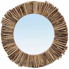 Bazar Bizar Driftwood Round Wall Mirror