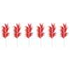 Bazar Bizar Stunning Leaf Artificial Flowers - Set of 6 - Red