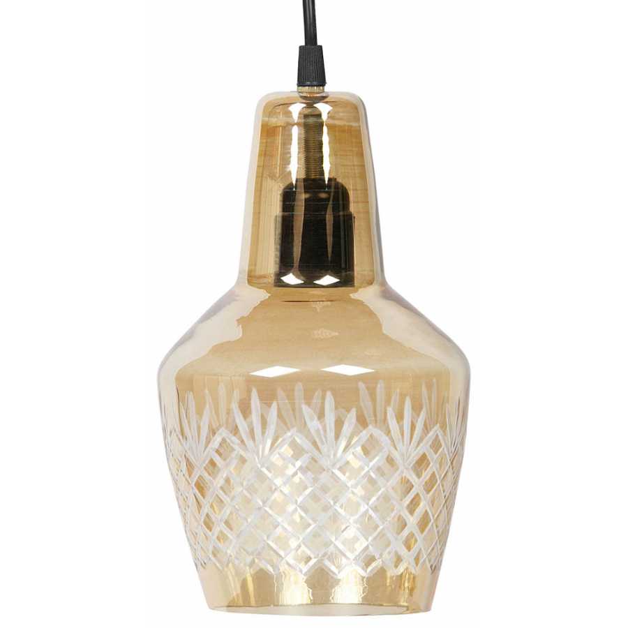 BePureHome Engrave Pendant Light - Antique Brass - Small
