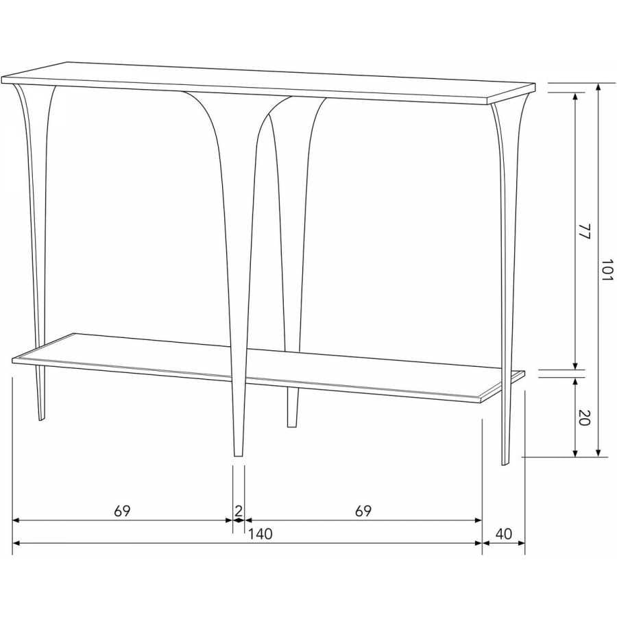 BePureHome Scooping Console Table