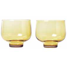 Blomus Flow Tumbler Glasses - Set of 2 - Dull Gold