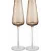 Blomus Belo Flute Champagne Glasses - Set of 2 - Coffee