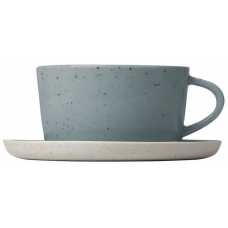 Blomus Sablo Tea Cup & Saucer - Stone