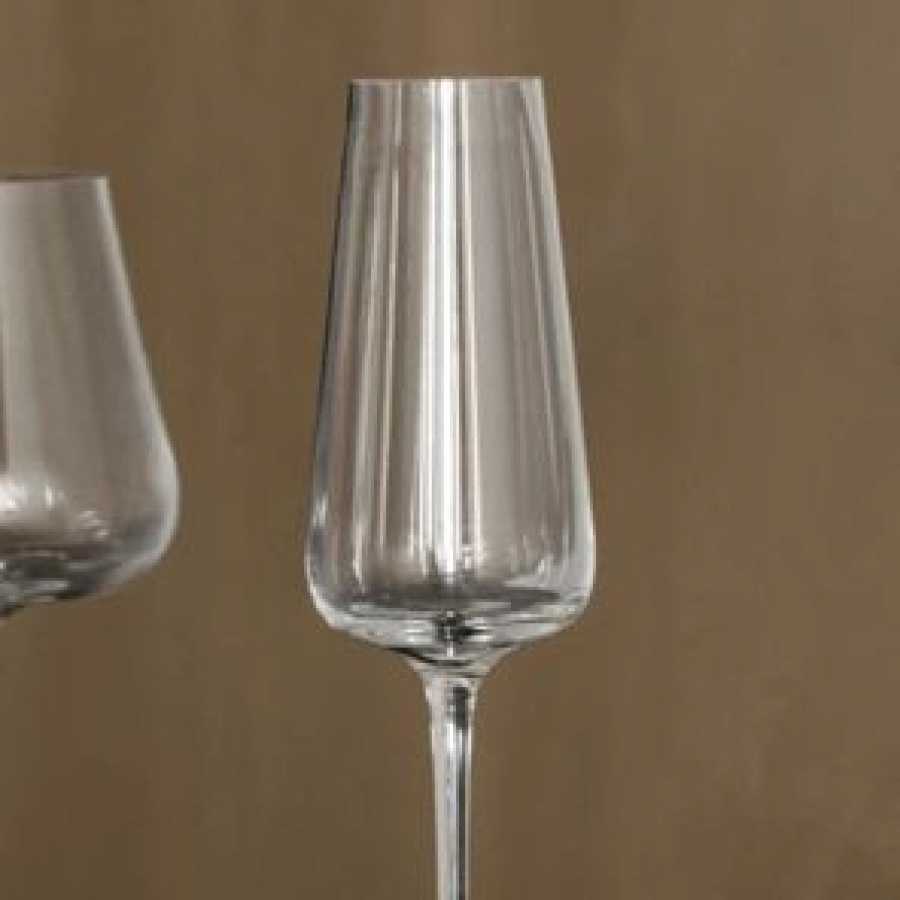 Blomus Belo Flute Champagne Glasses - Set of 6 - Clear