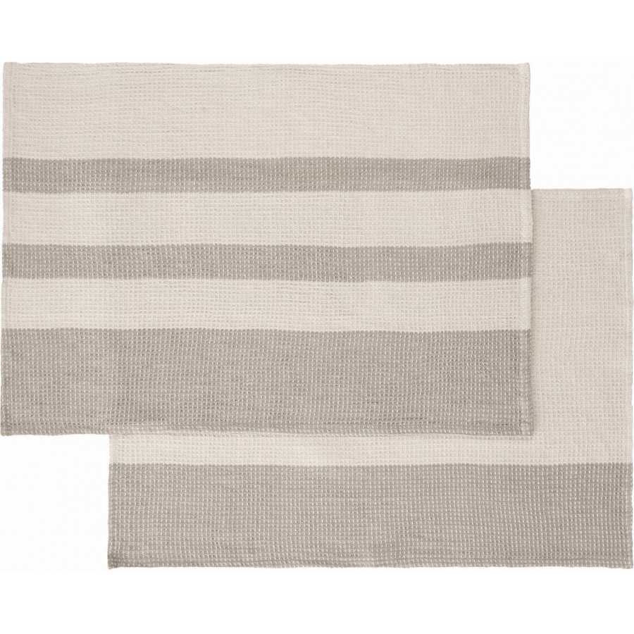 Blomus Gano Tea Towels - Set of 2 - Moonbeam & Mourning Dove