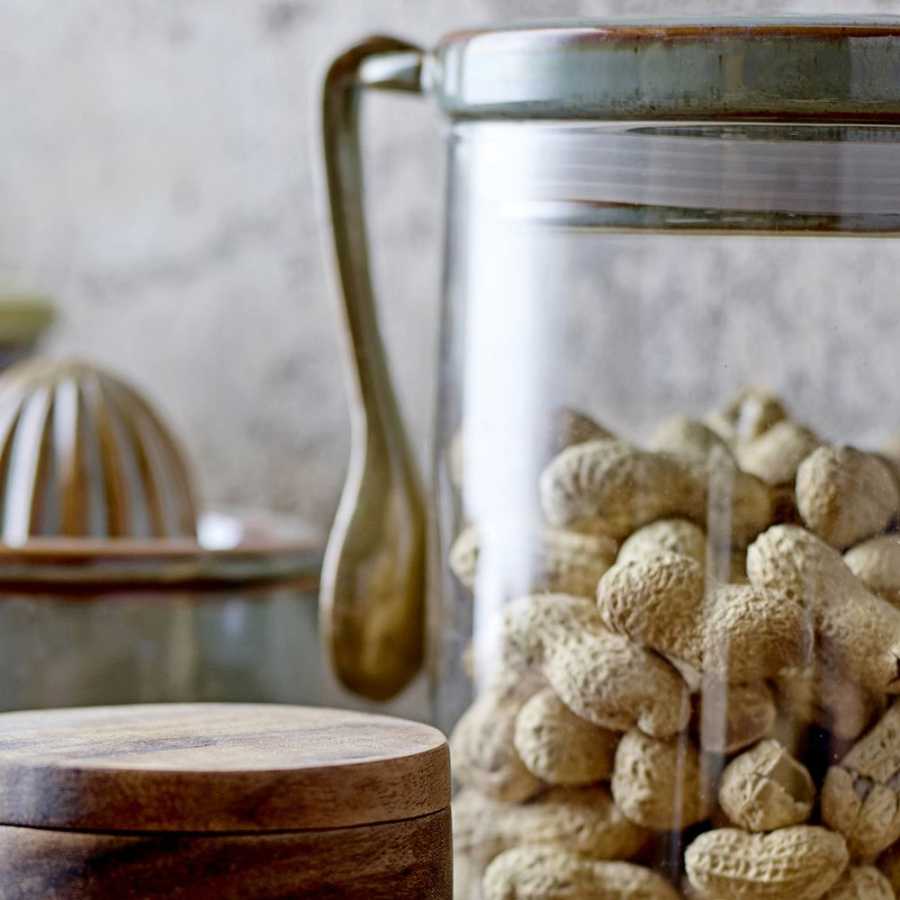 Bloomingville Pixie Glass Storage Jar With Spoon - Large