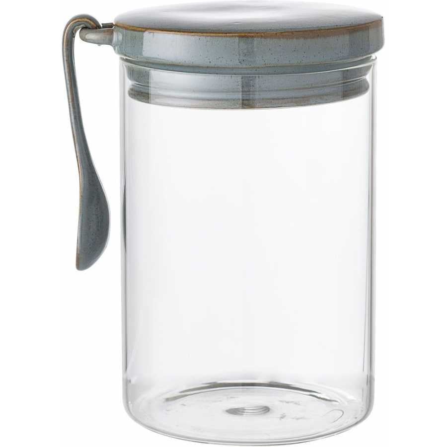 Bloomingville Pixie Glass Storage Jar With Spoon - Small