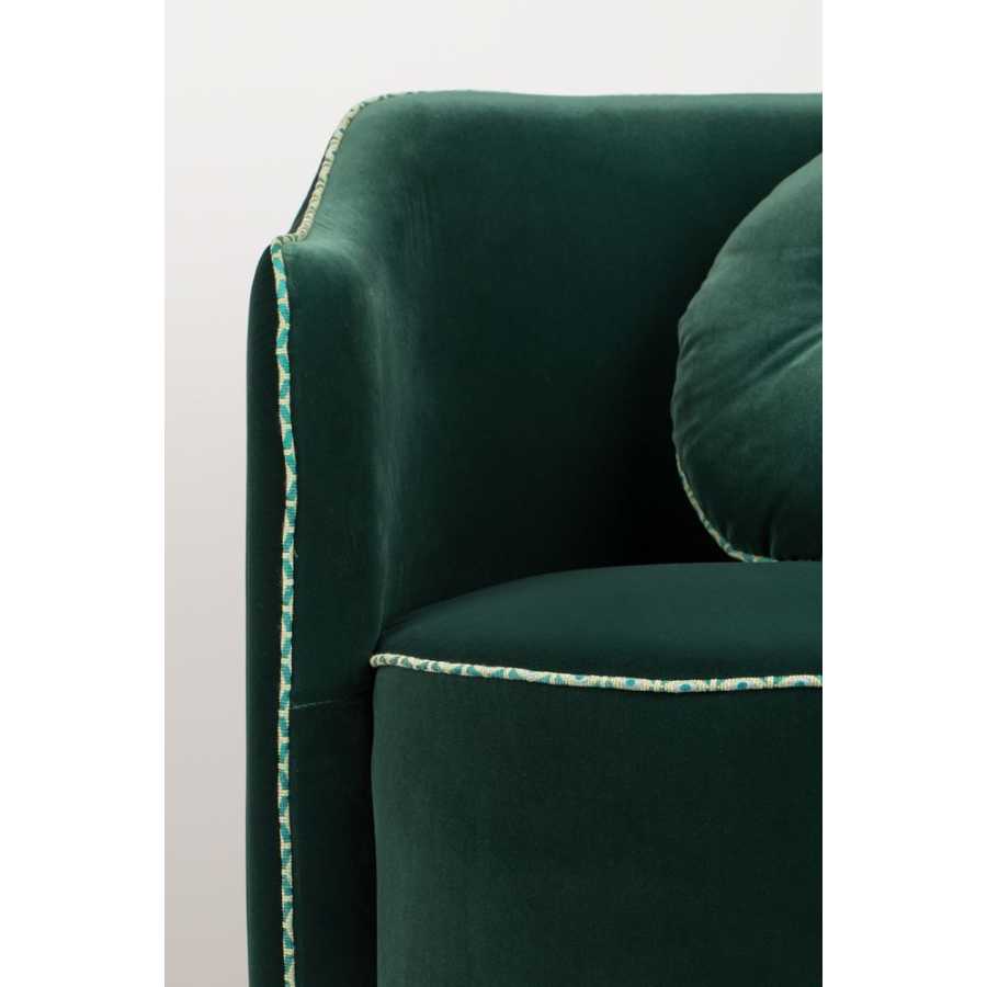 Bold Monkey Sassy Granny Swivel Lounge Chair - Dark Green