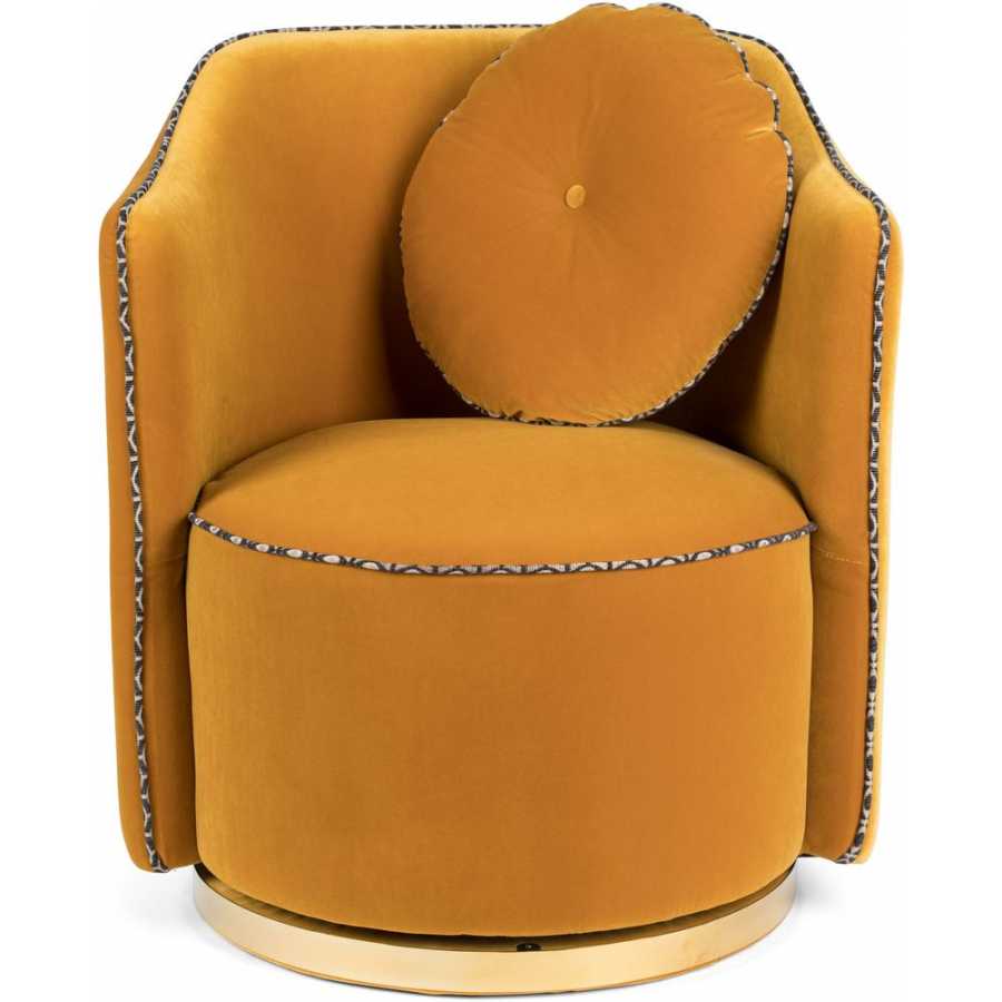 Bold Monkey Sassy Granny Swivel Lounge Chair - Ochre