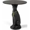 Bold Monkey Proudly Crowned Panther Side Table - Black