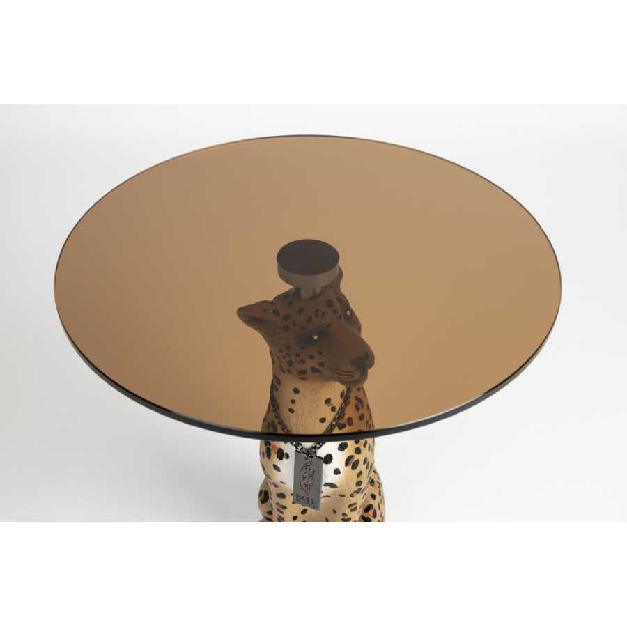 Bold Monkey Proudly Crowned Panther Side Table - Spotted