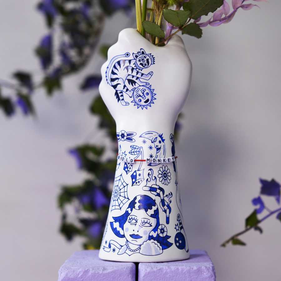 Bold Monkey Liberty Matters Vase - Blue