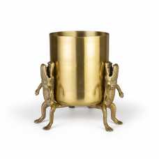 Bold Monkey Surrounded By Crocodiles Vase