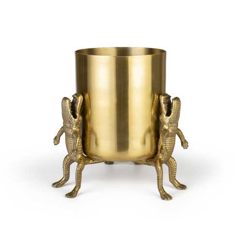 Bold Monkey Surrounded By Crocodiles Vase