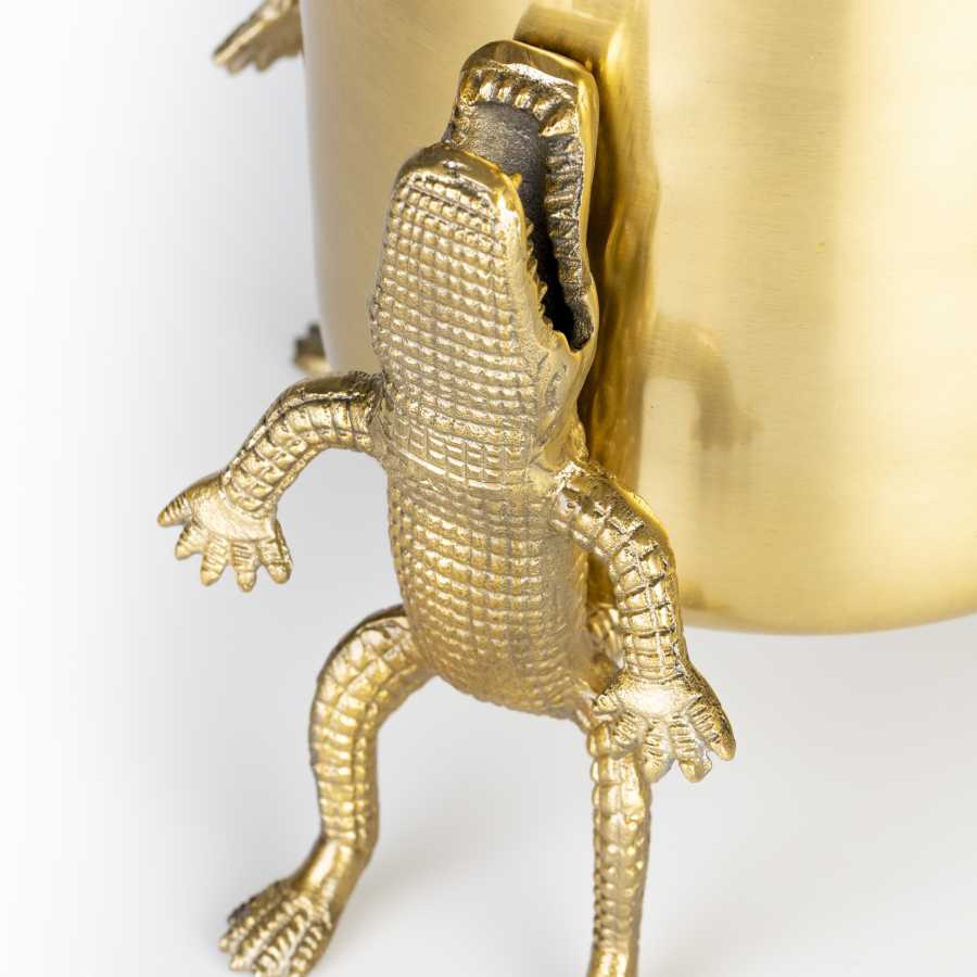 Bold Monkey Surrounded By Crocodiles Vase