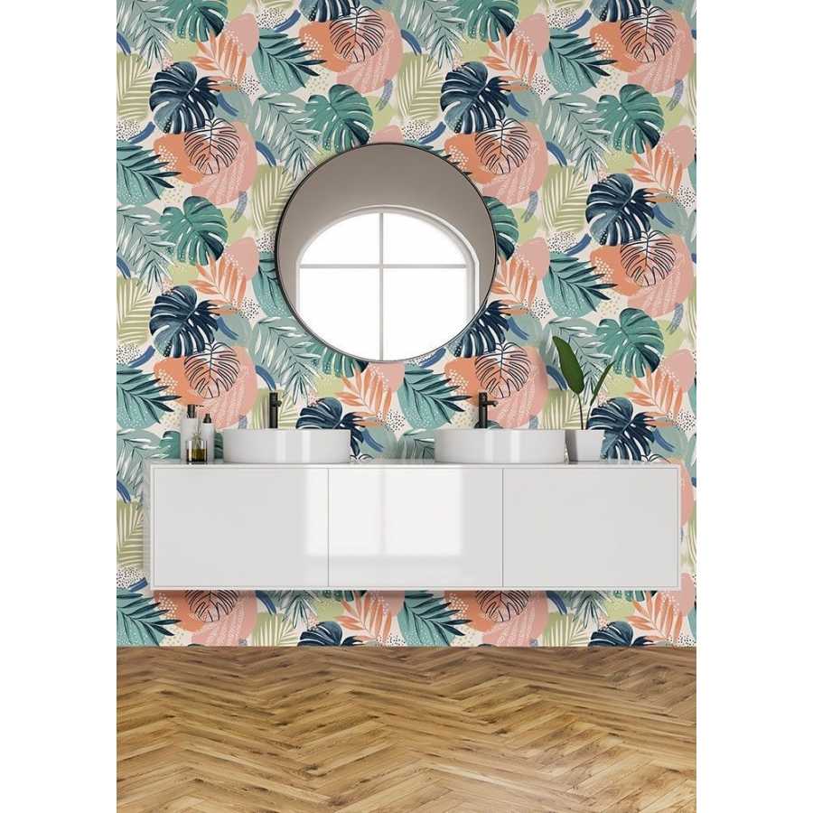 Brand Mckenzie Tropical Daze Abstract Jungle BMTD001/01C Wallpaper - Multicolour
