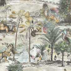 Brand Mckenzie Tropical Daze Animal Islands BMTD001/04A Wallpaper - Bamboo Green
