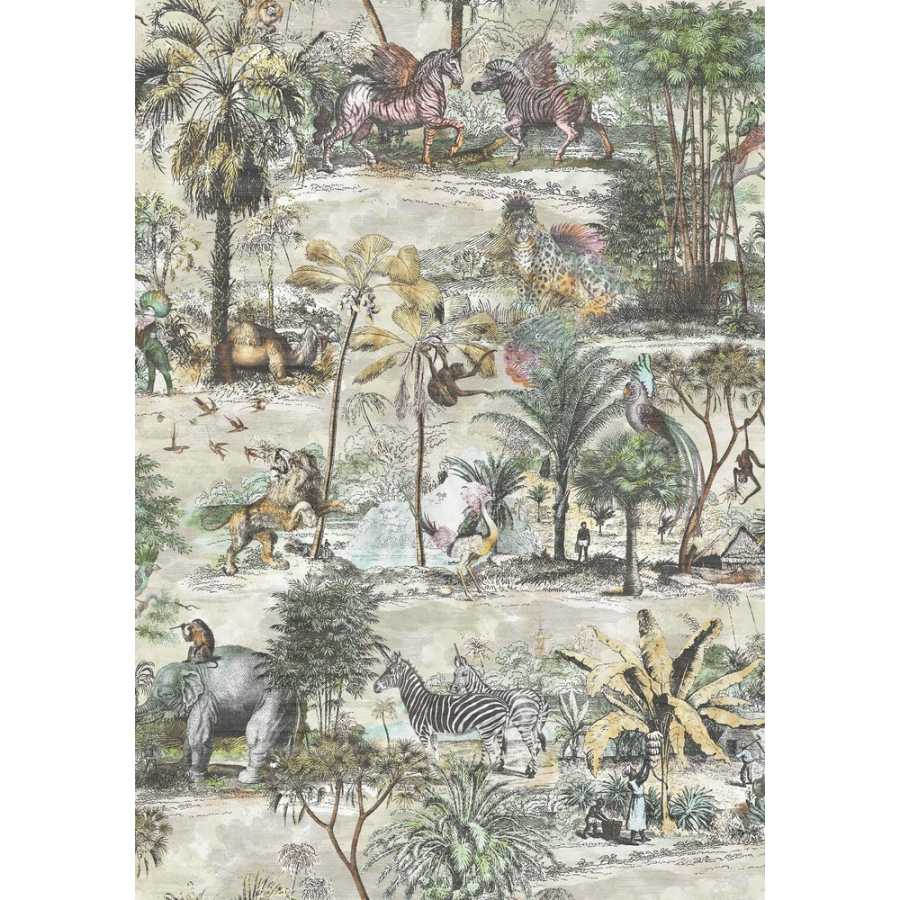 Brand Mckenzie Tropical Daze Animal Islands BMTD001/04A Wallpaper - Bamboo Green