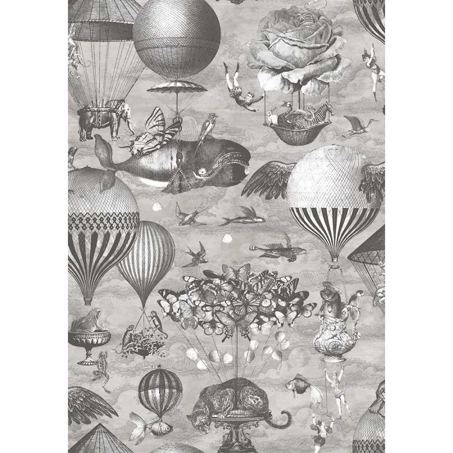 Brand Mckenzie Tropical Daze Curious Skies BMTD001/07A Wallpaper - Black & White