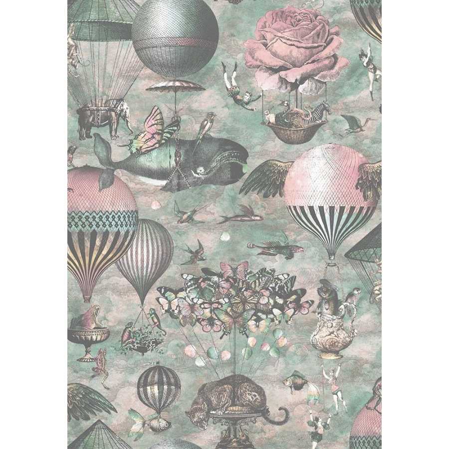 Brand Mckenzie Tropical Daze Curious Skies BMTD001/07C Wallpaper - Pink & Aqua
