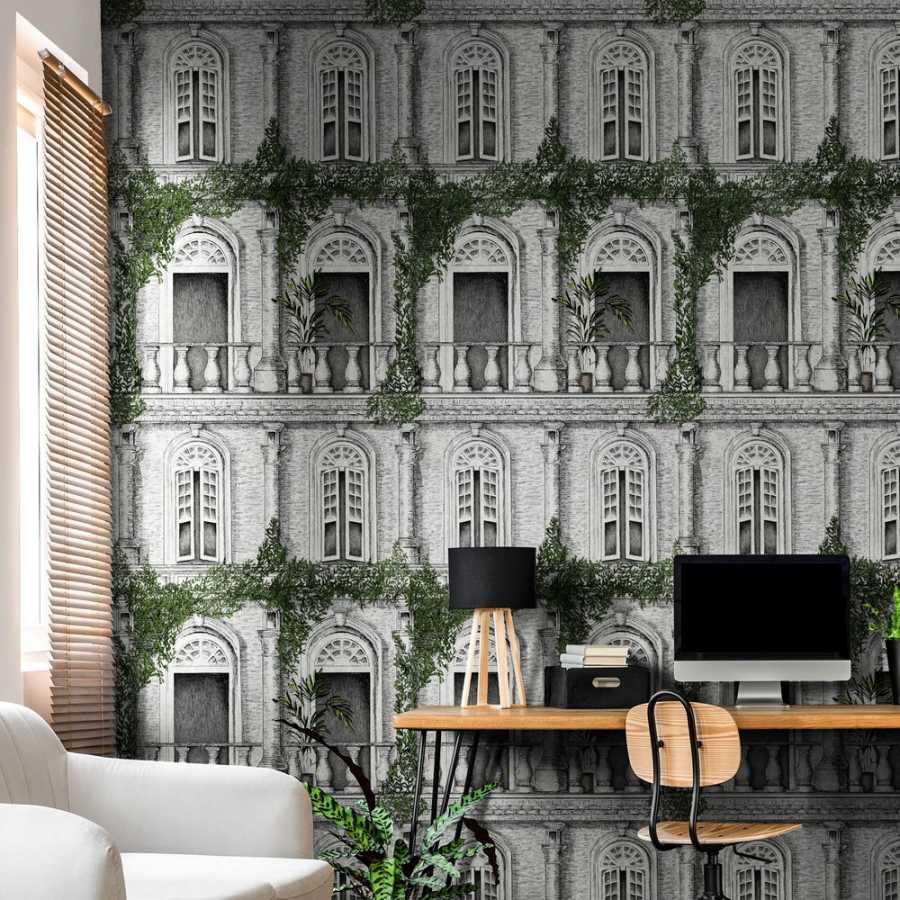 Brand Mckenzie Tropical Daze The Architecture BMTD001/12A Wallpaper - Architecture Green