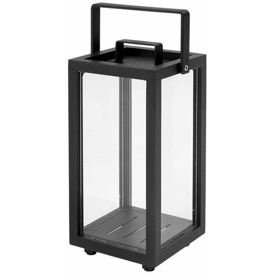 Cane-line Lighthouse Square Hurricane Lantern - Lava Grey - Small