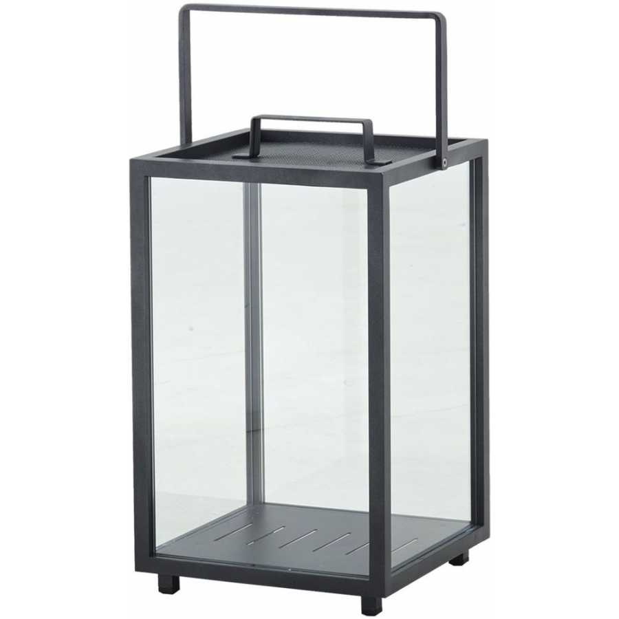 Cane-line Lighthouse Square Hurricane Lantern - Lava Grey - Large