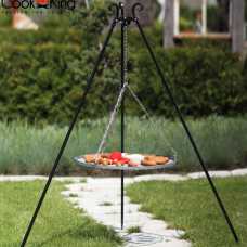 Cook King Chef Outdoor Cooking Tripod - Black & Silver