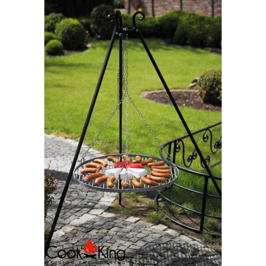 Cook King Chef Outdoor Cooking Tripod - Black & Silver