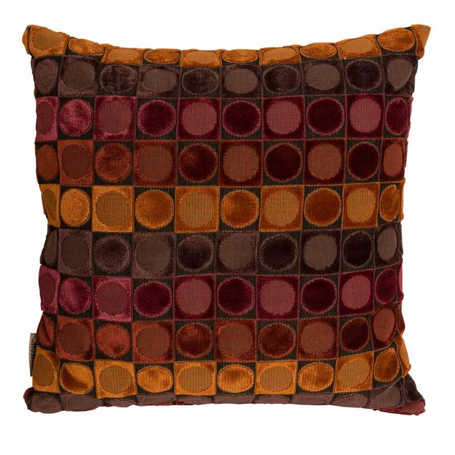 Dutchbone Ottava Cushion - Red & Orange
