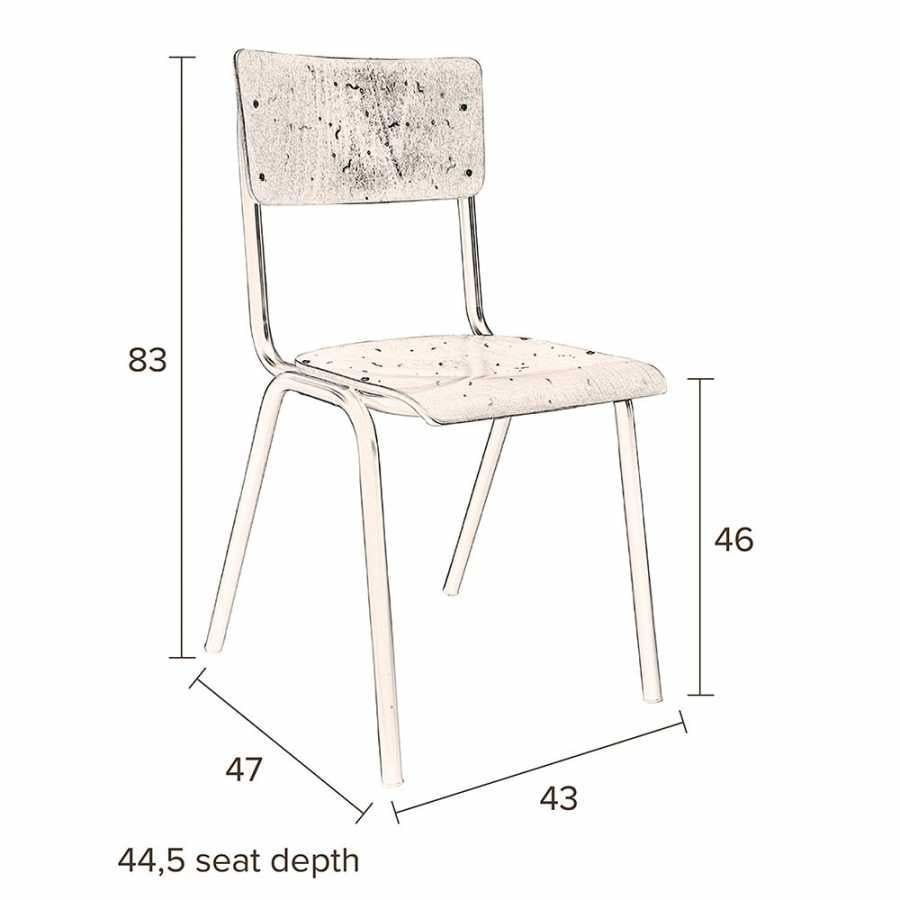 Dutchbone Scuola Chair - Sizes in cm