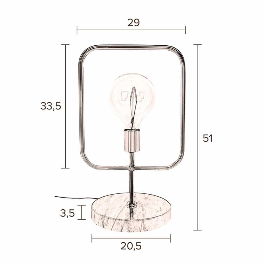 Dutchbone Cubo Table Lamp - Sizes in cm